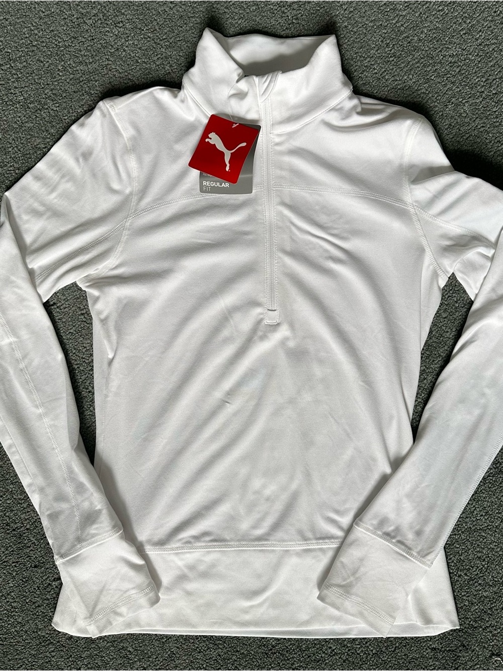 PUMA Essentials Half Zip Pullover - White -Size  XS - Volition America -WarmCELL
